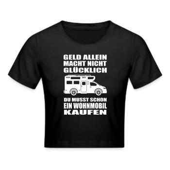 Wohnmobil - Frauen Cropped T-Shirt - Schwarz - Vorne - Marisol (170cm)
