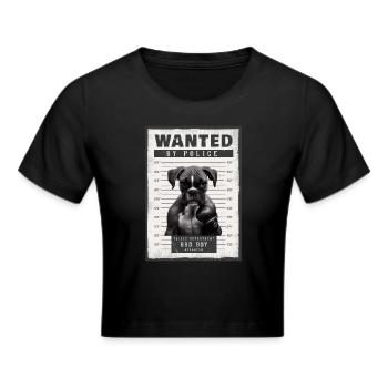 Boxer Hundebesitzer Hund Hunde Hunderasse Boxer - Frauen Cropped T-Shirt - Schwarz - Vorne - Marisol (170cm)