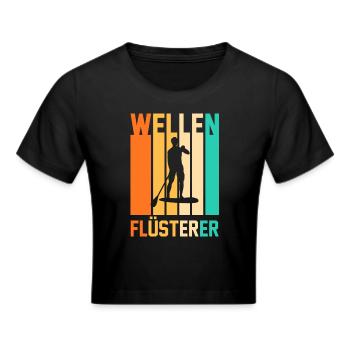 Stand Up Paddeling - Frauen Cropped T-Shirt - Schwarz - Vorne - Marisol (170cm)
