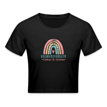 ADHD - Cropped T-Shirt - black - Front - Marisol (170cm)