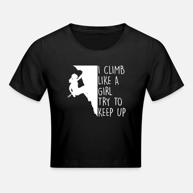 Je grimpe comme une fille Escalade de bloc - Crop top - noir