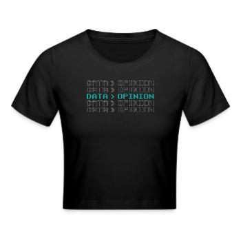 Data > Opinion Code Coder Coding Programmers - Cropped T-Shirt - black - Front - Marisol (170cm)