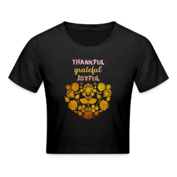 Vintage Thanksgiving Day, Thanksgiving Dicton - Crop top - noir - Devant - Marisol (170cm)