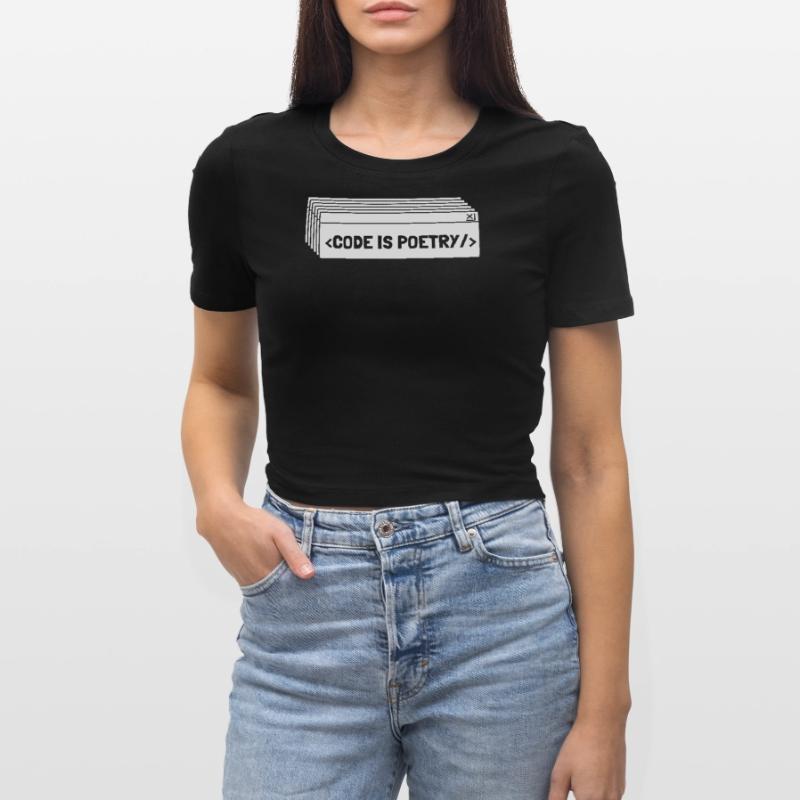 Developer Coder Programmer Cropped T-Shirt