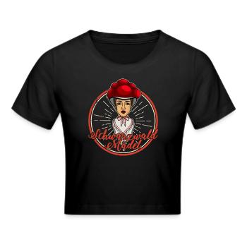 Schwarzwaldmädel Frauen Bollenhut Schwaben - Frauen Cropped T-Shirt - Schwarz - Vorne - Marisol (170cm)