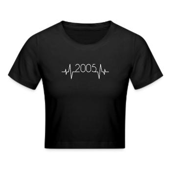 2005 Herzschlag - Frauen Cropped T-Shirt - Schwarz - Vorne - Marisol (170cm)