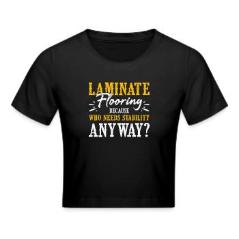 Flooring installation Flooring installers Contractors - Cropped T-Shirt - black - Front - Marisol (170cm)