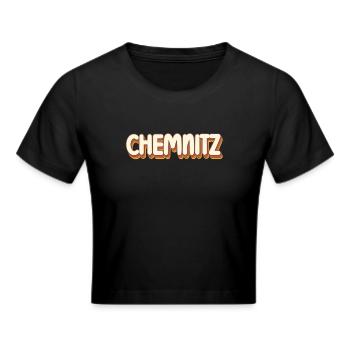 Chemnitzerin Chemnitzer Chemnitz - Frauen Cropped T-Shirt - Schwarz - Vorne - Marisol (170cm)