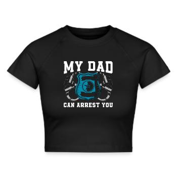 Policier Mon père peut t’arrêter Chef de police - Crop top - noir - Devant - Marisol (170cm)