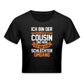Cousin - Frauen Cropped T-Shirt - Schwarz - Vorne - Marisol (170cm)