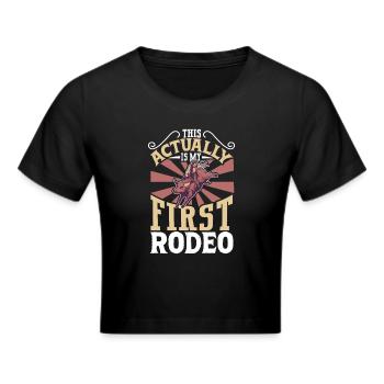 Cowboy Barn Bull Rider Rodéo Country Western - Crop top - noir - Devant - Marisol (170cm)