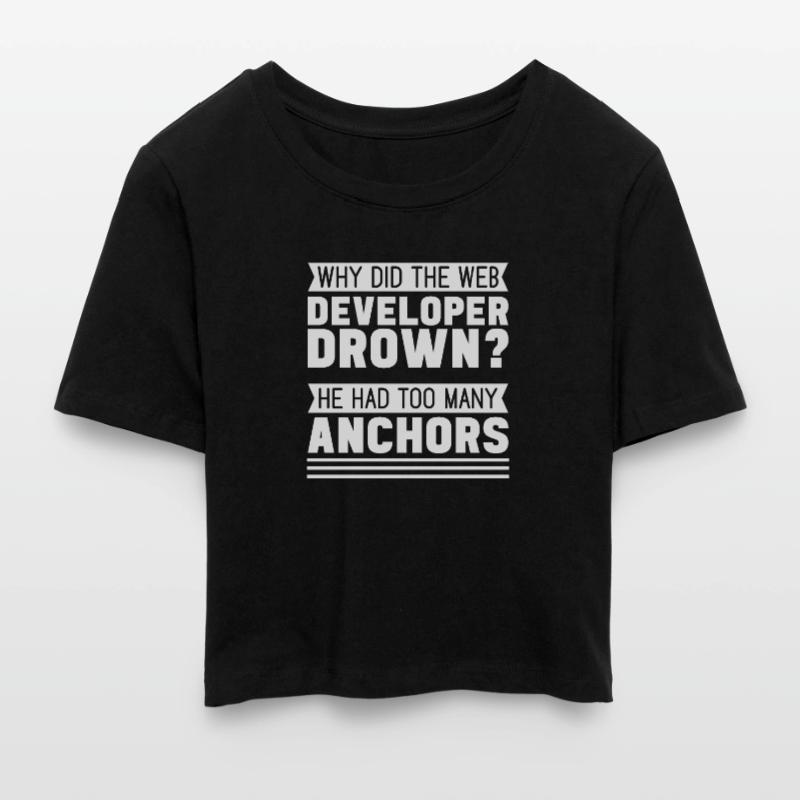 Web Developer Web Developer Funny Cropped T-Shirt
