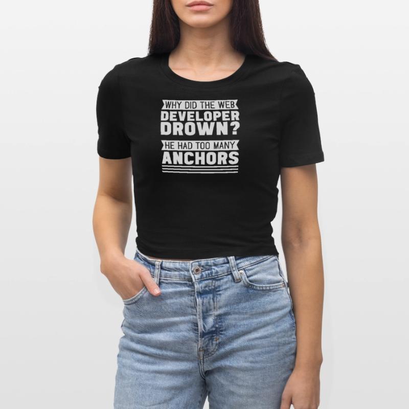 Web Developer Web Developer Funny Cropped T-Shirt