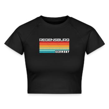 Regensburgerin Regensburger Regensburg - Frauen Cropped T-Shirt - Schwarz - Vorne - Marisol (170cm)