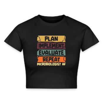 Plan de microbiologiste Mettre en œuvre Évaluer le laboratoire - Crop top - noir - Devant - Marisol (170cm)