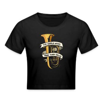 Fanfare procession tuba - Cropped T-Shirt - black - Front - Marisol (170cm)