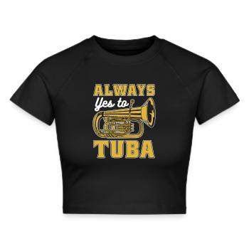 Fanfare procession tuba - Cropped T-Shirt - black - Front - Marisol (170cm)