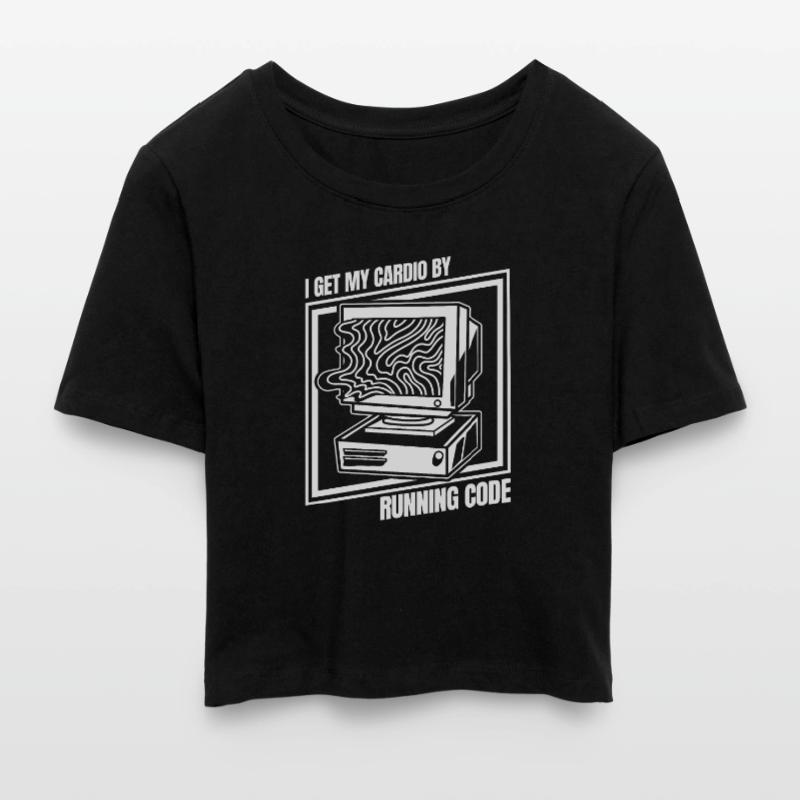 Entwickler Coder Programmierer Computer Frauen Cropped T-Shirt