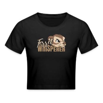 Frettchen Iltis Niedlich - Frauen Cropped T-Shirt - Schwarz - Vorne - Marisol (170cm)