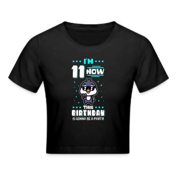 11. Geburtstag 11 Jahre alt Geschenk - Frauen Cropped T-Shirt - Schwarz - Vorne - Marisol (170cm)