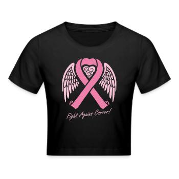 Lutte contre le cancer du sein - Crop top - noir - Devant - Marisol (170cm)