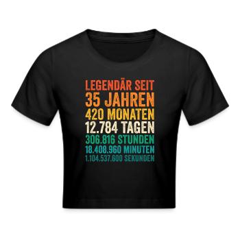 35 Jahre Fünfunddreißigster Geburtstag - Frauen Cropped T-Shirt - Schwarz - Vorne - Marisol (170cm)