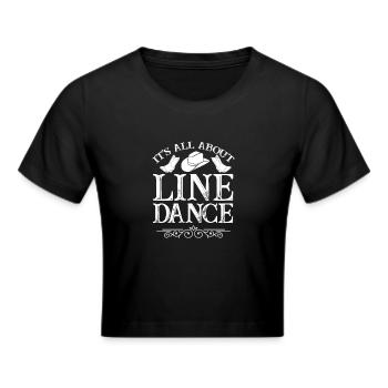 Linedance Country Line Dancer Linedancing Cadeau - Cropped T-Shirt - zwart - Voor - Marisol (170cm)