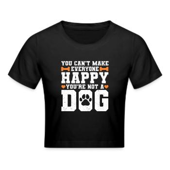 Hunde Sitter Geschenk, Professioneller Hundesitter - Frauen Cropped T-Shirt - Schwarz - Vorne - Marisol (170cm)
