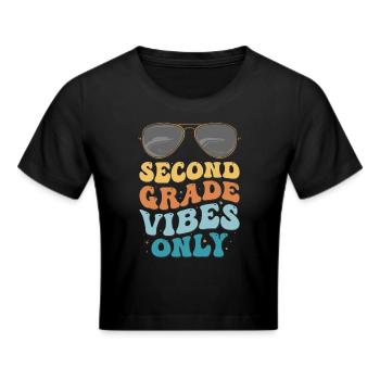 Second Grade Vibes seulement Vintage de la rentrée scolaire - Crop top - noir - Devant - Marisol (170cm)