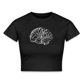 Intelligence artificielle Cerveau - Crop top - noir - Devant - Marisol (170cm)