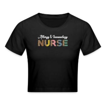 Allergy and Immunology Nurse - Cropped T-Shirt - black - Front - Marisol (170cm)