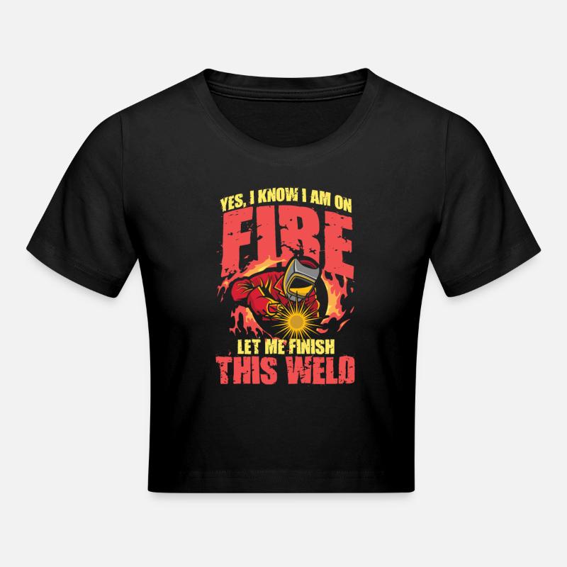 Finition du cordon de soudure - Crop top - noir