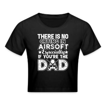 Airsoft Airsoft Dad - Cropped T-Shirt - black - Front - Marisol (170cm)