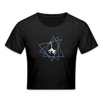 Monkey - Cropped T-Shirt - black - Front - Marisol (170cm)