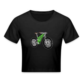 E Bike Elektrorad E Fahrrad - Frauen Cropped T-Shirt - Schwarz - Vorne - Marisol (170cm)