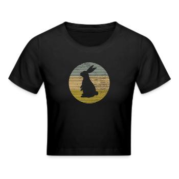 Hase - Frauen Cropped T-Shirt - Schwarz - Vorne - Marisol (170cm)