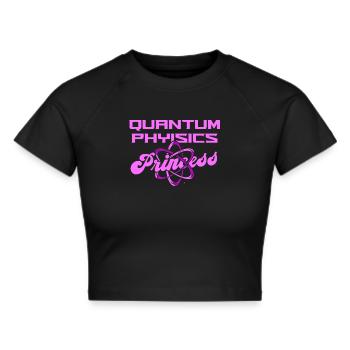 Physics Physicists Quantum Physics - Cropped T-Shirt - black - Front - Marisol (170cm)