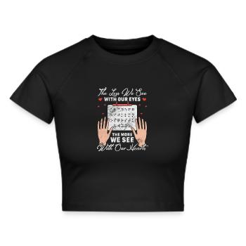 Braille - Crop top - noir - Devant - Marisol (170cm)