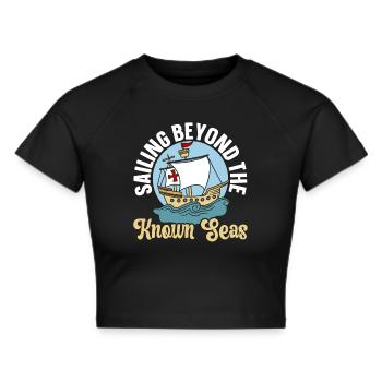 Naviguer au-delà des mers bien connues Columbus Day - Crop top - noir - Devant - Marisol (170cm)