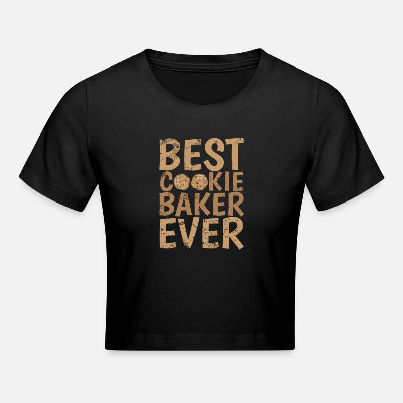 Meilleur gâteau pâtissier Cookie Baker de tous les temps - Crop top - noir