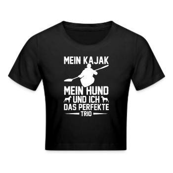 Kajak Fahren Paddeln Kajakfahrer Spruch Paddler - Frauen Cropped T-Shirt - Schwarz - Vorne - Marisol (170cm)