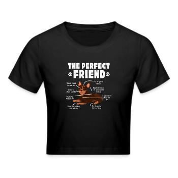 Australian Cattle Dog - Frauen Cropped T-Shirt - Schwarz - Vorne - Marisol (170cm)