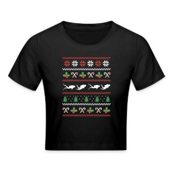 Laid Plaon de design de Noël - Crop top - noir - Devant - Marisol (170cm)