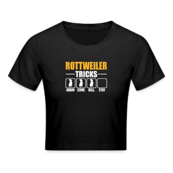 Rottweiler Tricks - Cropped T-Shirt - black - Front - Marisol (170cm)
