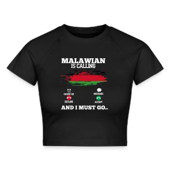 Malawi - Cropped T-Shirt - black - Front - Marisol (170cm)