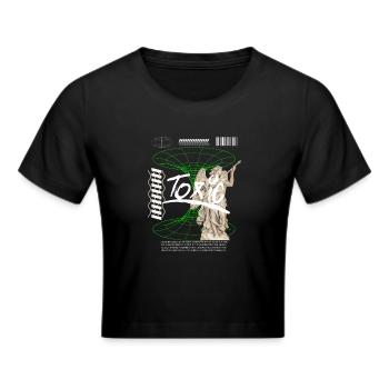 TOXIC - Frauen Cropped T-Shirt - Schwarz - Vorne - Marisol (170cm)