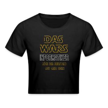 Rente Informatiker Rente Geschenke - Frauen Cropped T-Shirt - Schwarz - Vorne - Marisol (170cm)