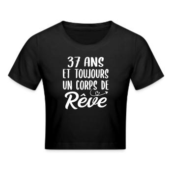 37 ans et toujours un corps de rêve - Cadeau 37ans - Crop top - noir - Devant - Marisol (170cm)