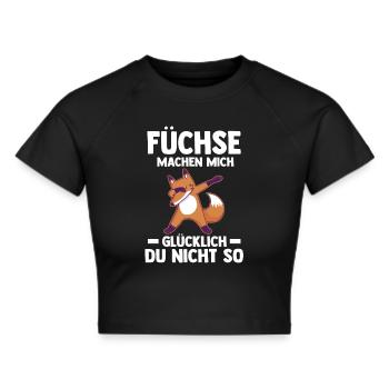 Fuchs - Frauen Cropped T-Shirt - Schwarz - Vorne - Marisol (170cm)