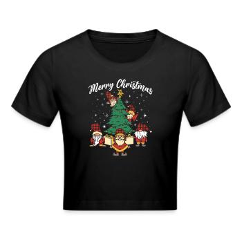 Joyeux Noël - Crop top - noir - Devant - Marisol (170cm)